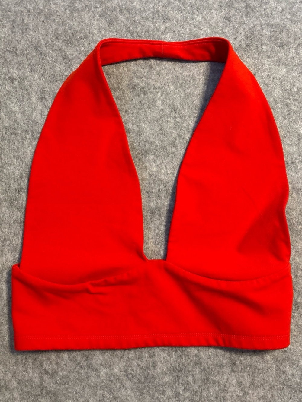wild fable Red Plunge Halter Crop Top
